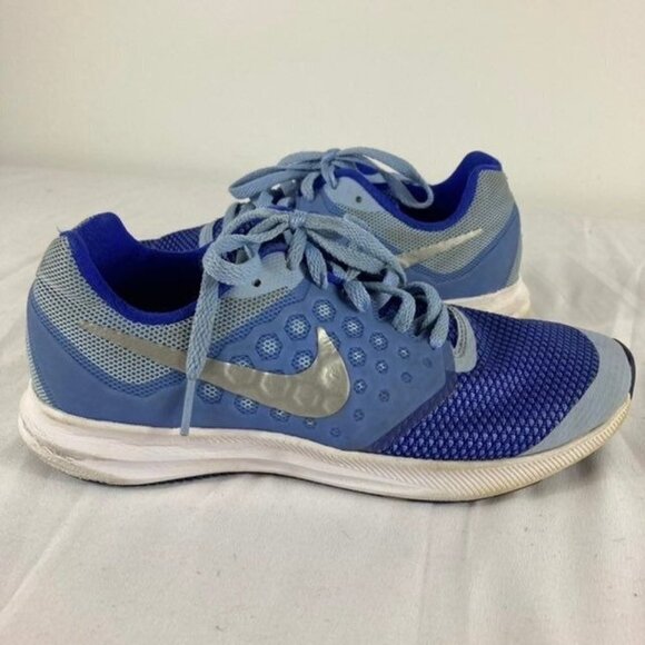 Girls Nike Downshifter 7 Blue Sneaker 4Y - Picture 1 of 8
